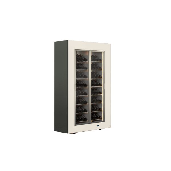 Wine Refrigeration - Della Marta - MOD White Linear Frame with Black Side Panel